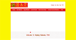 Desktop Screenshot of helpingalabamapets.com