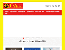 Tablet Screenshot of helpingalabamapets.com